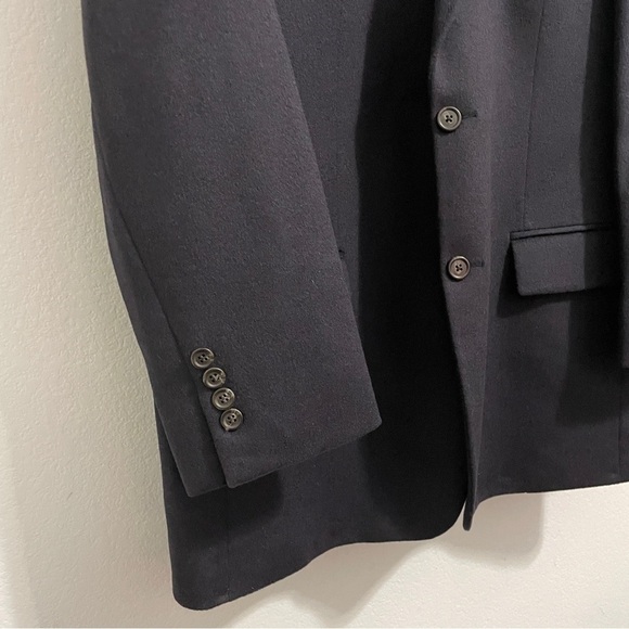 Ralph Lauren 100% Cashmere Jacket Blazer Coat Tux Navy Blue Men’s 44 L - Picture 10 of 12